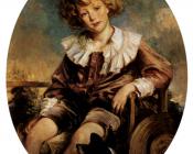 Portrait Of Antonin De Mun As A Young Boy - 雅克·埃米尔·布兰奇